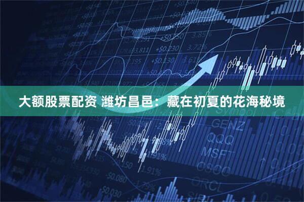 大额股票配资 潍坊昌邑：藏在初夏的花海秘境